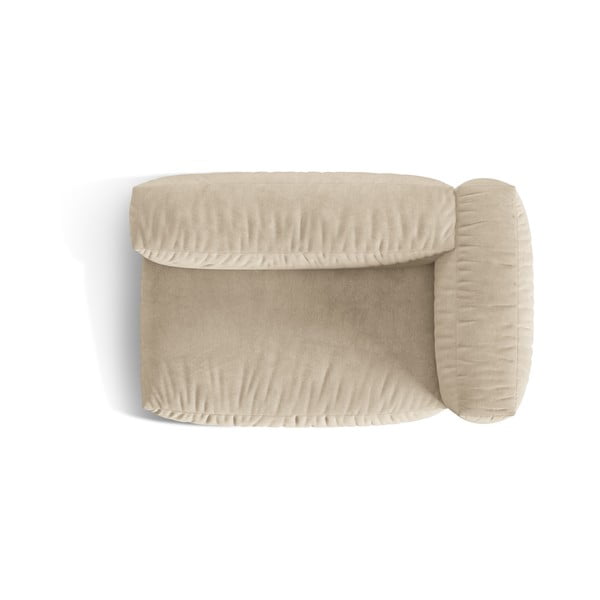 Béžový sametový modul pohovky (pravý roh) Martina – Micadoni -image-3