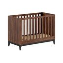 Postýlka v dekoru ořechu s nastavitelnou výškou 60x120 cm v tmavě přírodní barvě Ilyas – Vipack
