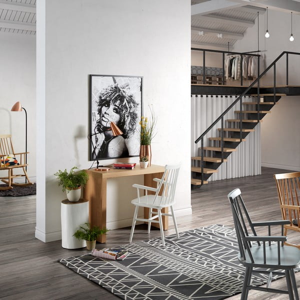 Bílá jídelní židle ze dřeva kaučukovníku Kave Home Kristie-image-1