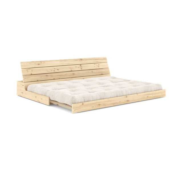 Bílá manšestrová rozkládací pohovka 196 cm Base – Karup Design-image-4