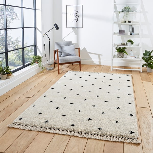 Bílo-černý koberec Think Rugs Boho Dots, 120 x 170 cm-image-1