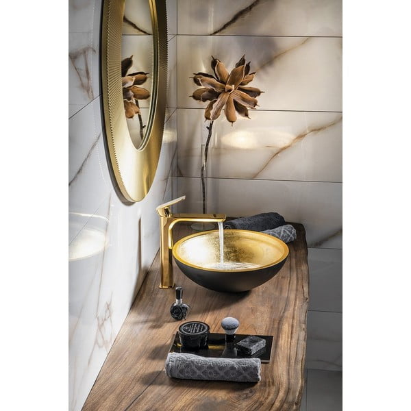 Stojánková umyvadlová baterie ve zlaté barvě Spy – Sapho-image-1