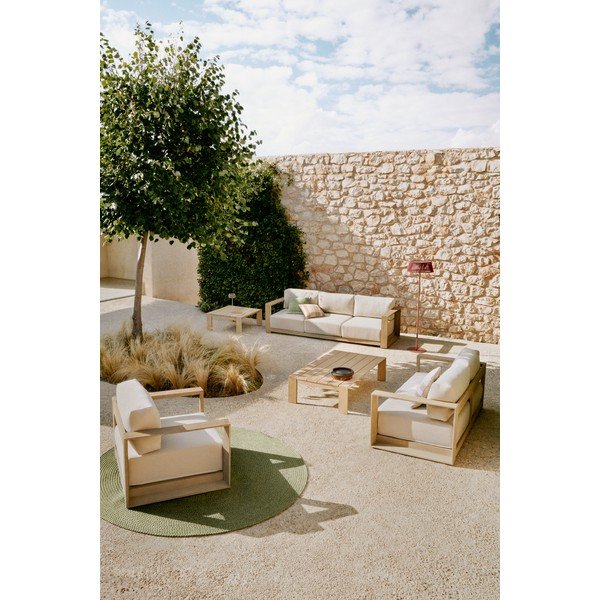 Zelený kulatý vnitřní a venkovní koberec z recyklovaných vláken ø 150 cm Despas – Kave Home-image-2