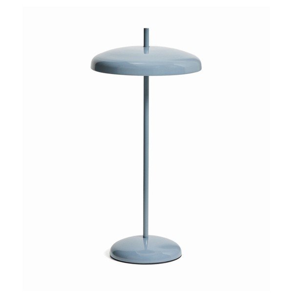 Modrá LED stmívatelná stolní lampa s kovovým stínidlem (výška 35 cm) Porte – Kave Home