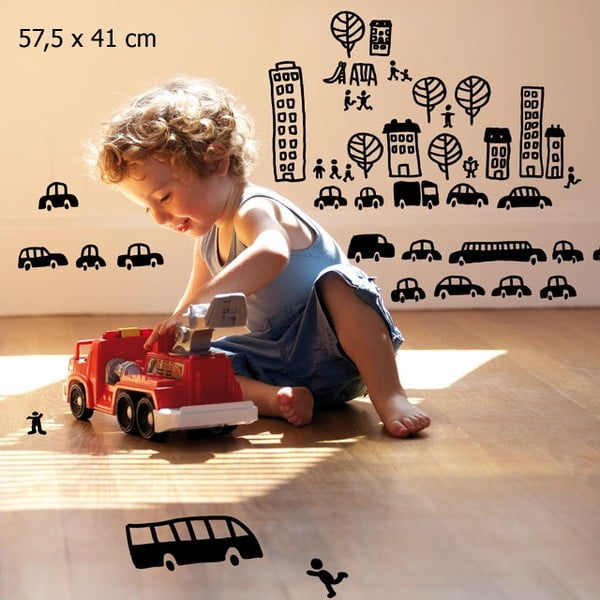 Samolepka Mini cars 57,5x41 cm
