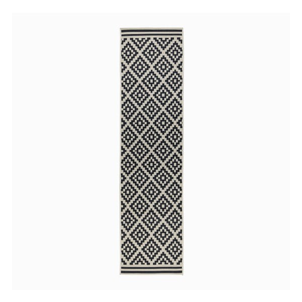 Černo-béžový venkovní koberec běhoun 230x66 cm Moretti - Flair Rugs