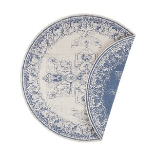 Modro-krémový venkovní koberec NORTHRUGS Borbon, ø 140 cm