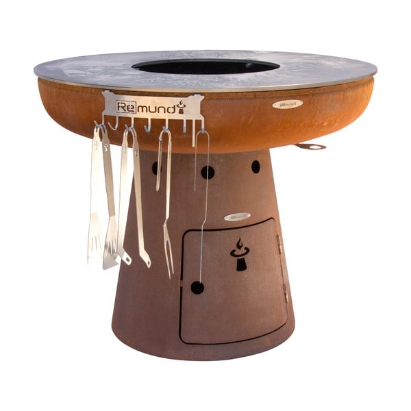 Gril na dřevěné uhlí ø 102 cm Nero L – Remundi-image-3