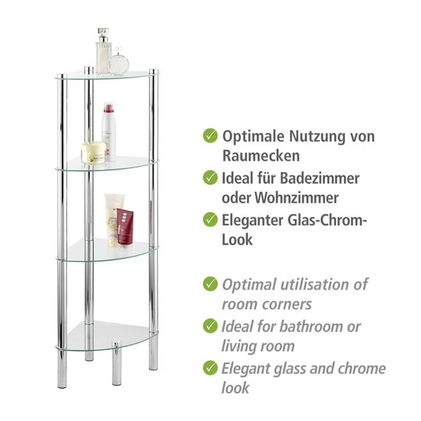 Rohová polička se 4 oddíly Wenko Corner-image-3