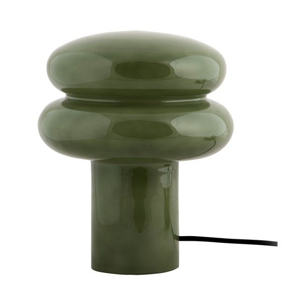 Zelená skleněná stolní lampa (výška 24 cm) Incesante – Leitmotiv