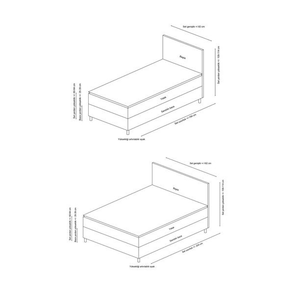 Hnědá čalouněná dvoulůžková postel s úložným prostorem a roštem 160x200 cm Orina – Kalune Design-image-3