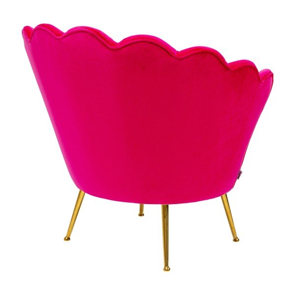 Růžové sametové křeslo Kare Design Water Lily-image-3
