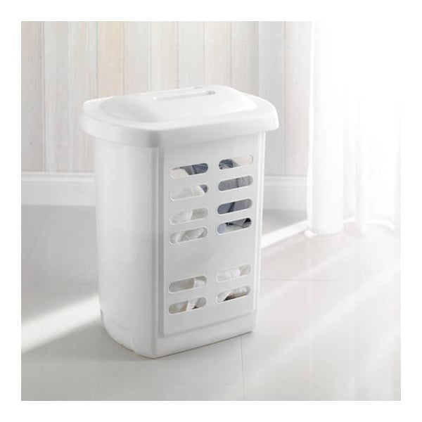 Bílý koš na prádlo Addis Linen Hamper White, 60 l-image-2