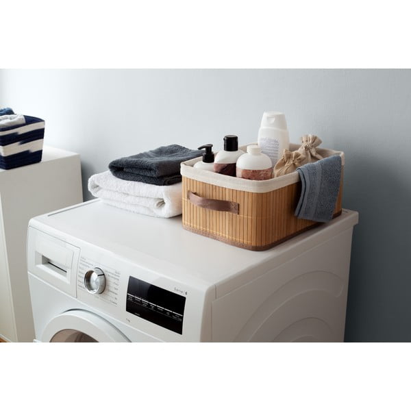 Hnědý úložný bambusový koš Compactor Carossa-image-3