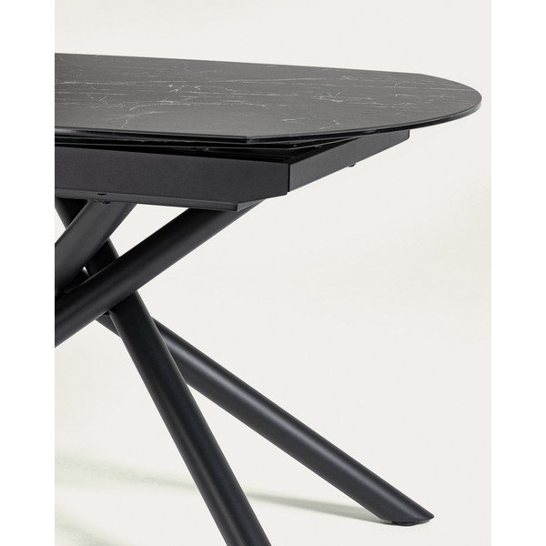 Rozkládací jídelní stůl s přídavnou deskou s keramickou deskou 100x130 cm Yodalia – Kave Home-image-4