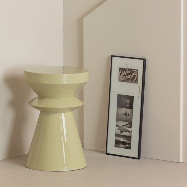 Kovový kulatý odkládací stolek ø 30 cm Fedde – WOOOD-image-1