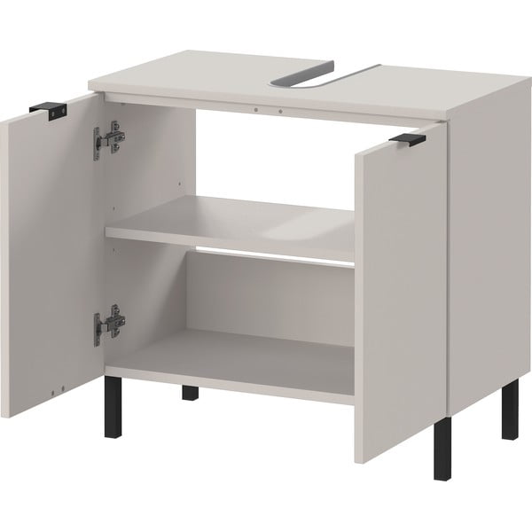 Krémová skříňka pod umyvadlo 60x56 cm Arcena – Germania-image-3