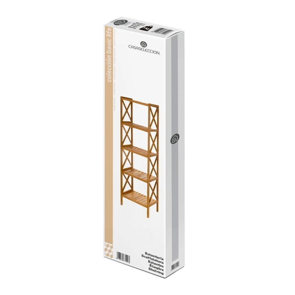 Bambusový koupelnový regál v přírodní barvě 36,5x153 cm – Casa Selección-image-4