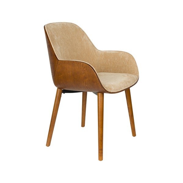 Béžové čalouněné jídelní křeslo s područkami Taylor – Dutchbone