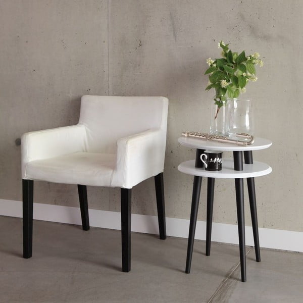 Světle šedý odkládací stolek Ragaba UFO, Ø 45 cm-image-1