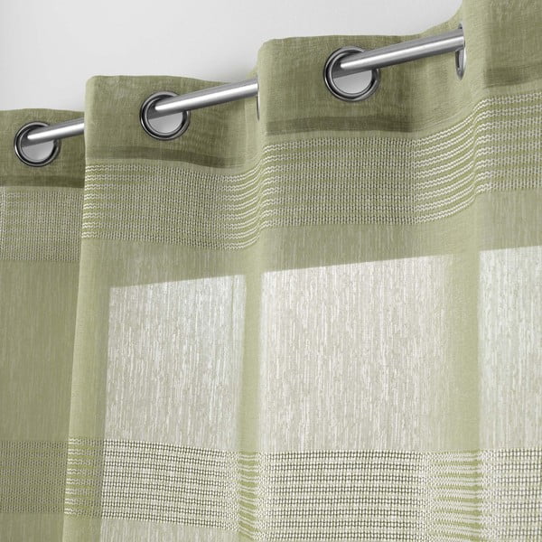 Khaki voálová záclona 140x280 cm Ajourela – douceur d'intérieur-image-1