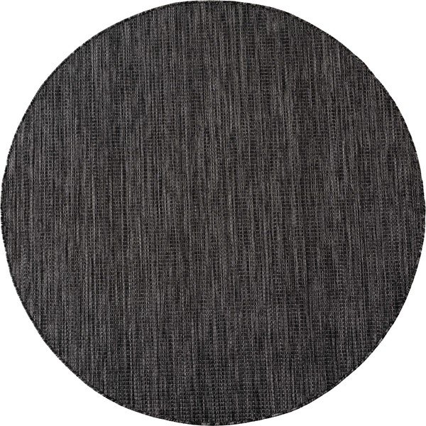 Černý kulatý vnitřní a venkovní koberec ø 80 cm Mira 1450 – Ayyildiz Carpets