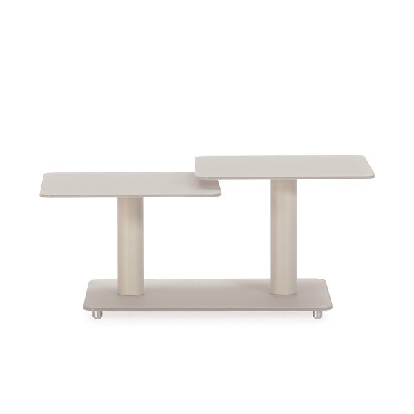 Krémový skleněný konferenční stolek 54x115 cm Elvi – Marckeric-image-1