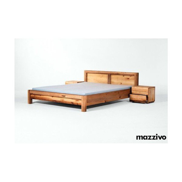 Postel Bauhaus z olšového dřeva, 200x200 cm, lněný olej-image-4