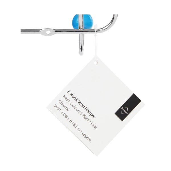 Kovový nástěnný věšák ve stříbrné barvě Plastic – Premier Housewares-image-1