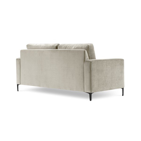 Béžová sametová pohovka Kooko Home Harmony, 158 cm-image-3
