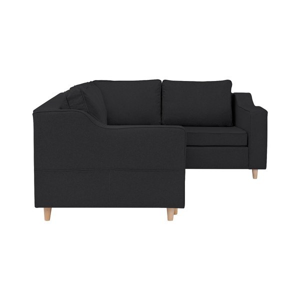 Tmavě šedá rozkládací čtyřmístná pohovka Mazzini Sofas Jonquille, pravý roh-image-4