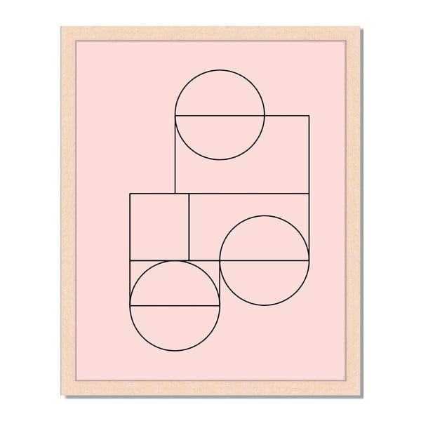Obraz v rámu Liv Corday Scandi Geometry, 40 x 50 cm