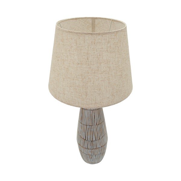 Krémová stolní lampa s textilním stínidlem (výška 69,5 cm) Hanoi – Mauro Ferretti-image-3