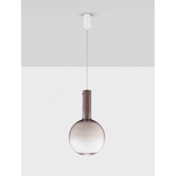 Hnědé skleněné LED stmívatelné závěsné svítidlo ø 30 cm Nostos – Nova Luce-image-4