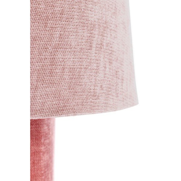 Růžová kovová stolní lampa s textilním stínidlem (výška 35 cm) Demra – Bizzotto-image-3