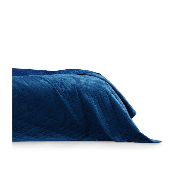 Modrý přehoz přes postel AmeliaHome Laila Royal, 260 x 240 cm