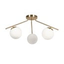 Stropní svítidlo se skleněným stínidlem v bílo-zlaté barvě ø 14 cm Mahala – Kave Home