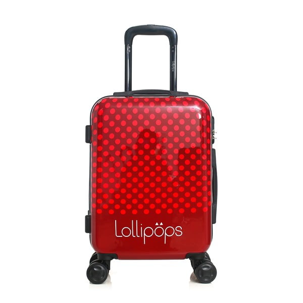 Set červeného zavazadla na 4 kolečkách a kufříku Lollipops Penny-image-4
