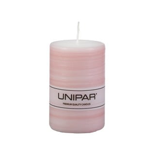 Růžová svíčka Unipar Finelines, doba hoření 18 h