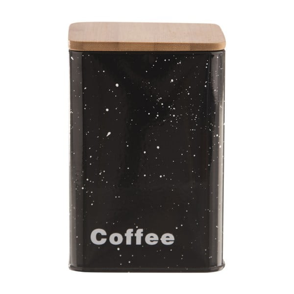 Plechová dóza na kávu s dřevěným víkem Orion Mramor