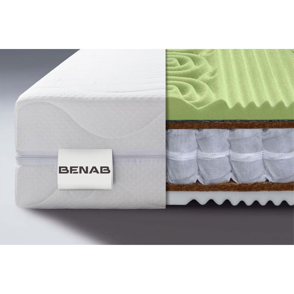 Tvrdá/středně tvrdá pružinová oboustranná matrace 140x200 cm Visco Sleep – BENAB-image-1