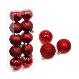 Červené vánoční ozdoby v sadě 10 ks Unimasa Navidad, ø 5 cm