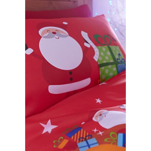 Červené dětské povlečení do postýlky 120x150 cm Santa's Christmas Presents – Catherine Lansfield-image-2