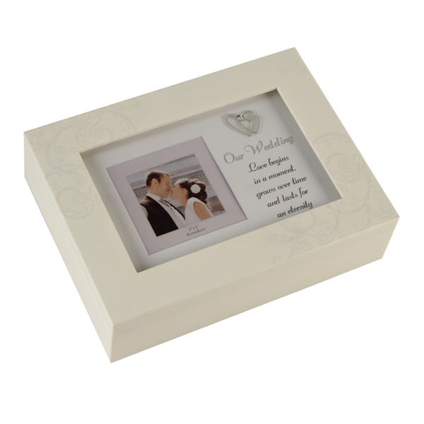 Hrací skříňka s rámečkem na fotografii Celebrations Ou Wedding, 8 x 8 cm