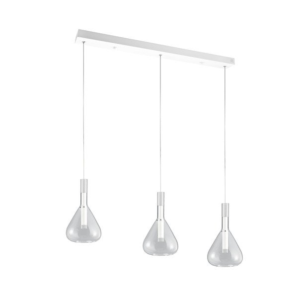 Bílé LED závěsné svítidlo se skleněným stínidlem Cipera – CINQUE-image-1
