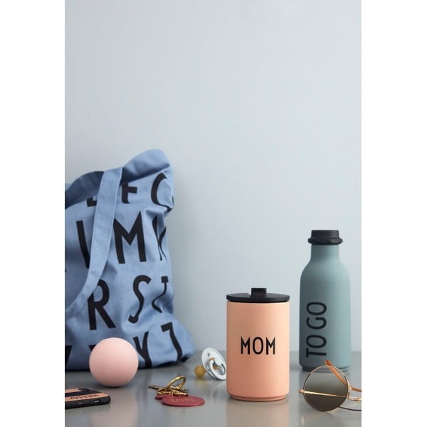 Růžovo-béžový termo hrnek 350 ml Mom – Design Letters-image-1