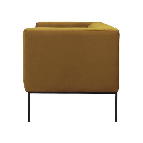 Žlutá sametová pohovka Windsor & Co Sofas Neptune, 145 cm-image-3