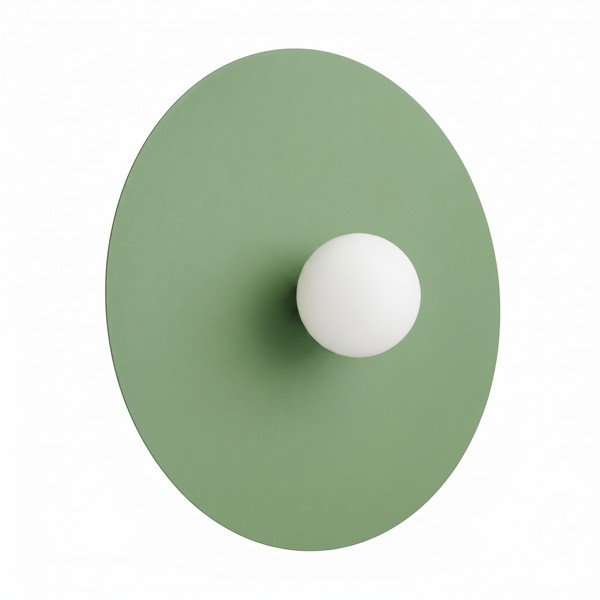 Šalvějově zelené kovové nástěnné svítidlo ø 50 cm AKE – Thoro