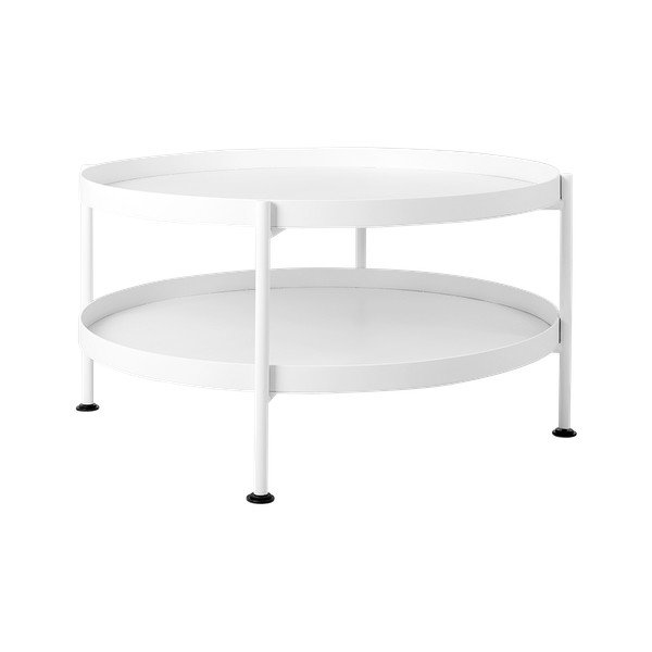 Bílý konferenční stolek Custom Form Hanna, ⌀ 60 cm