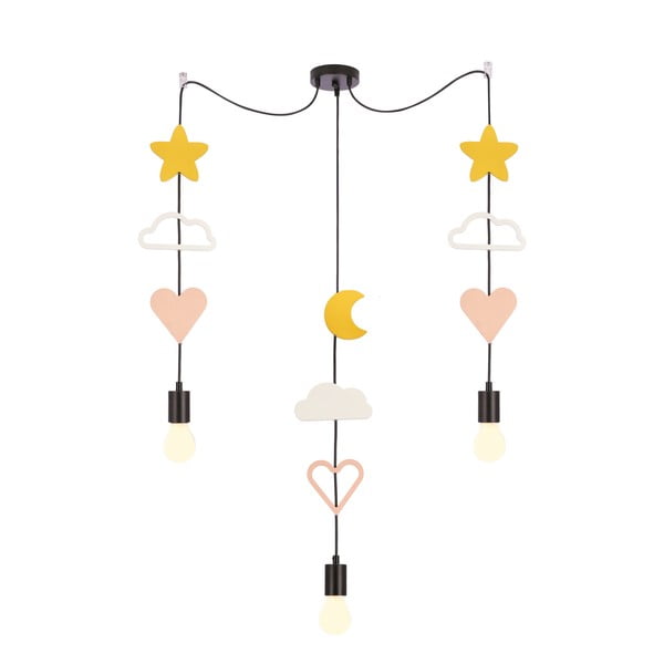 Žluto-světle růžové závěsné svítidlo Trio – Candellux Lighting